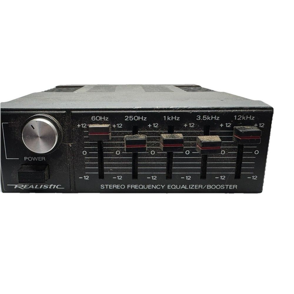 Realistic 12-1952 40W 5-Band Stereo Equalizer/Booster VTG RADIO SHACK UNTESTED